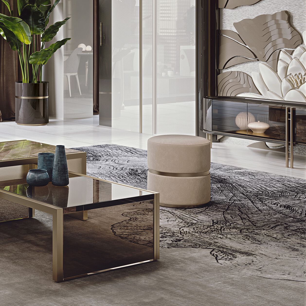 Бархатный пуф Bizzotto Italia Нара ARCH-00061781 - Вид №3