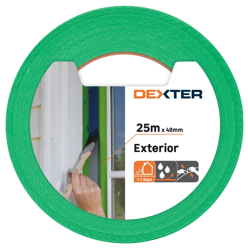 Лента малярная Dexter для наружных работ 48 мм х 25 м 82306461 STLM-2056919  - Вид №1