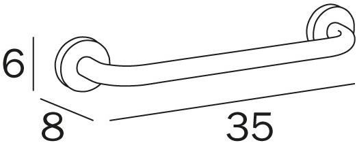 INDA® Вешалка для полотенец из хромированной латуни Forum A3690 - Вид №2