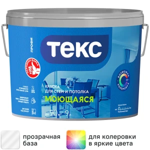 Краска интерьерная Текс Профи прозрачная база D 9 л 88243196 STLM-2086278
