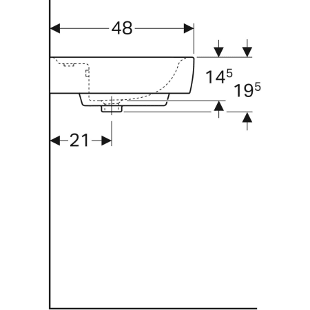 222255000 Раковина Geberit Renova Plan Geberit  - Вид №15