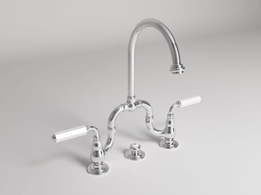 Смеситель для раковины с 3 отверстиями Park Avenue Dark White ARCH-00142692