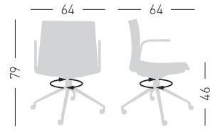 GABER Поворотный офисный стул из технополимера с подлокотниками sun-id-1508297 - Вид №1