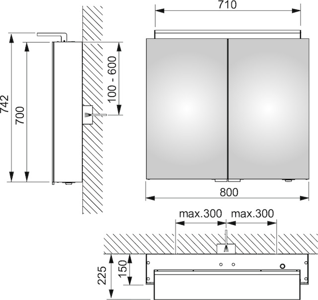 13603171301 Зеркальный шкаф KEUCO Royal L1 - Вид №2