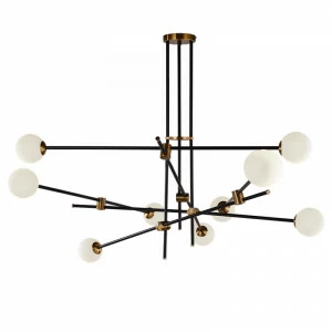 Светильник подвесной 60х100 см Bistro Globe 9389P/9/gold DELIGHT COLLECTION ДИЗАЙНЕРСКИЕ 00-3883146 Белый;черный