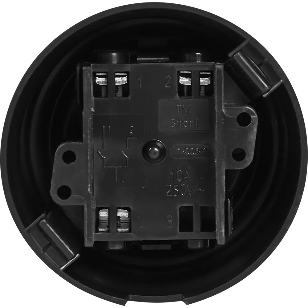 Выключатель двухклавишный Electraline черный глянцевый 84229202 Лофт STLM-0047235 - Вид №2