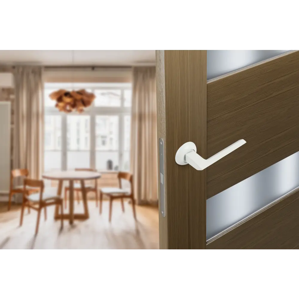 Дверные ручки EDSON EDS-69H-R1 в элегантном белом исполнении 85170505 STLM-0059402 - Вид №9