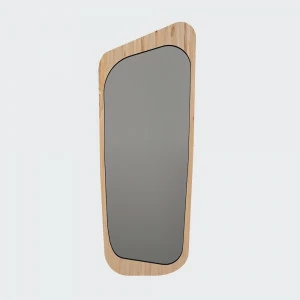 Зеркало настенное большое темно-серое шпон Woodi WOODI ДИЗАЙНЕРСКИЕ 00-3966344 Серый