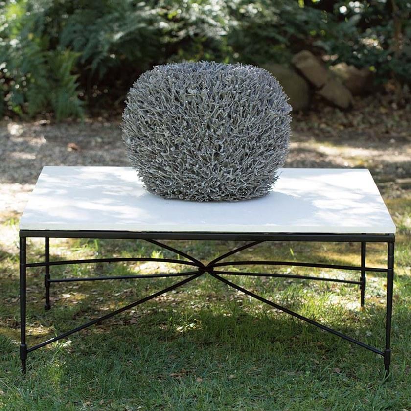 JANUS et Cie Квадратный журнальный столик из смолы и нержавеющей стали Amalfi sun-id-1381348 - Вид №4