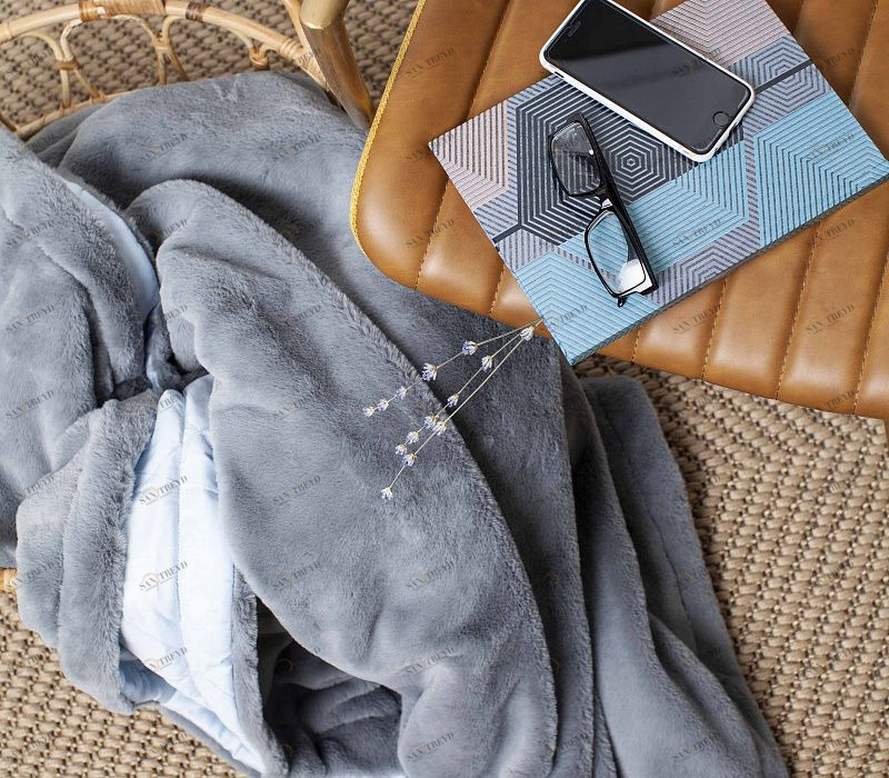 Victoria Stenova 111181 ПЛЕД меховой FROST GRAY 