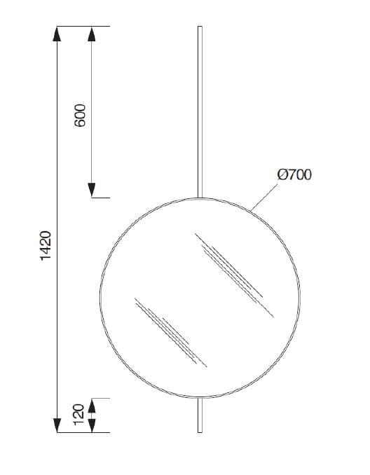 Настенное зеркало с круглой рамой Boffi ELEMENTI ARCH-00038885 - Вид №2