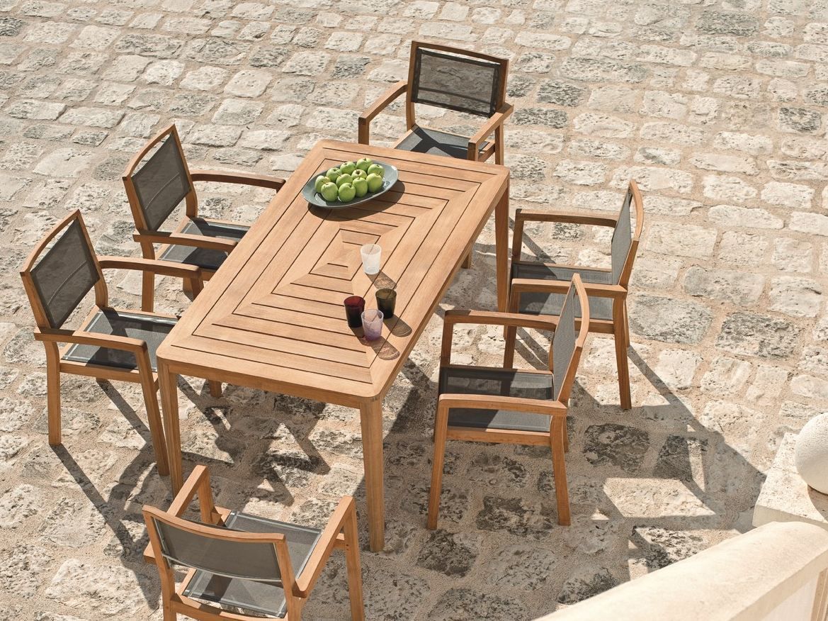 Деревянный прямоугольный садовый стол Ethimo Friends ARCH-00152215 - Вид №2