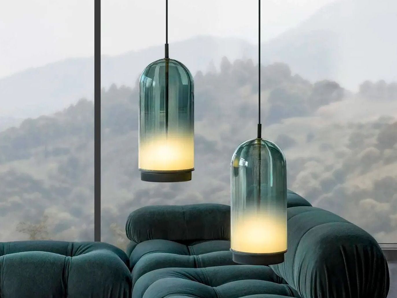 Подвесной светильник ручной работы из дутого стекла Olev Curuba ARCH-00060658