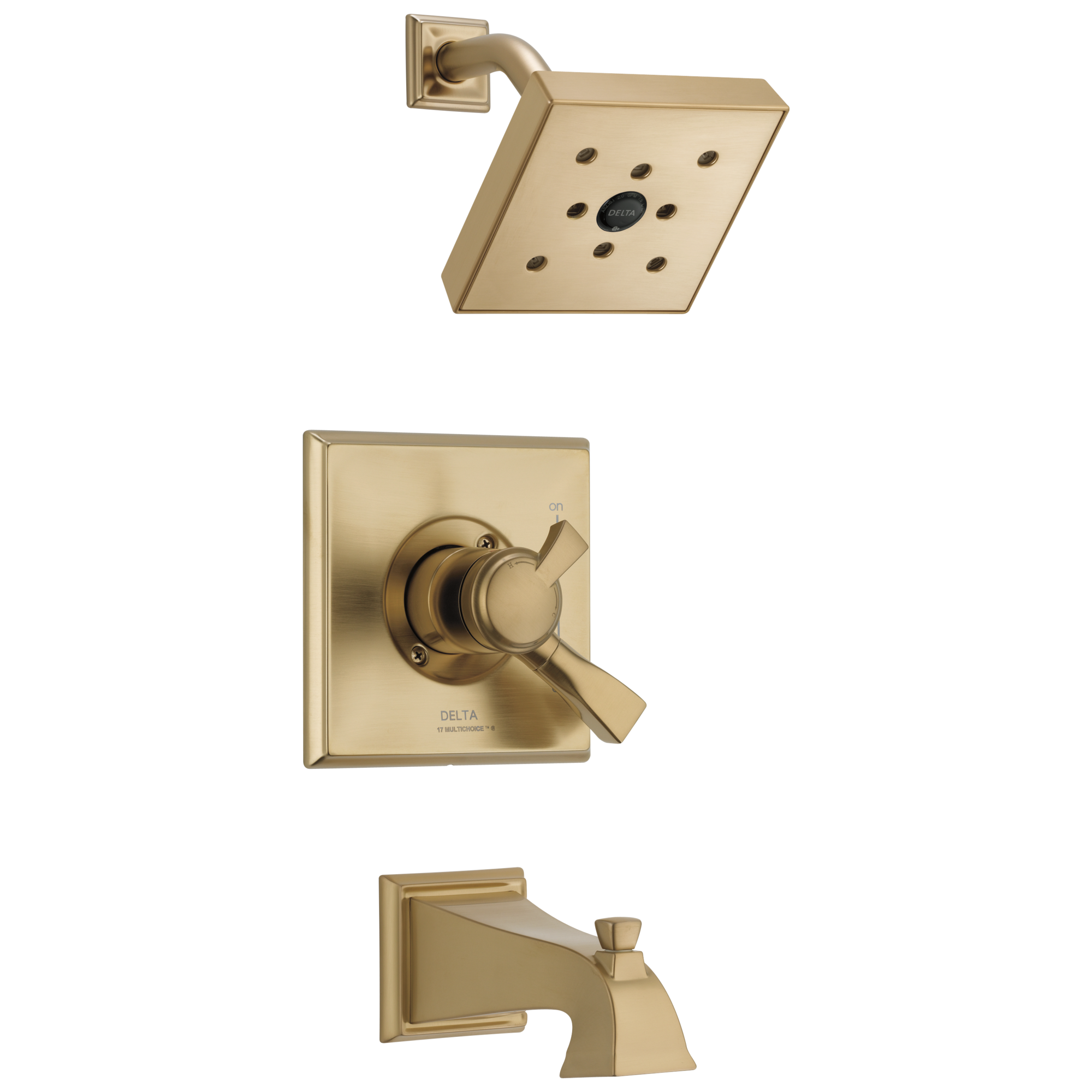 T17451-CZH2O Monitor® 17 Series H2Okinetic® для ванны и душа Delta Faucet Dryden Шампанское бронза 