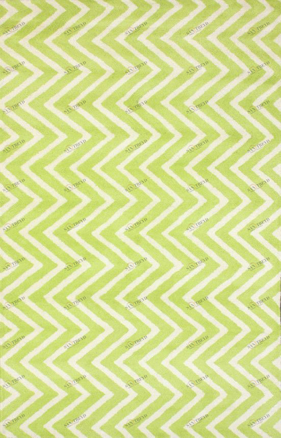 Ковер Zig Zag зелёный 140х200 DOLLY CAPRETS ДИЗАЙНЕРСКИЕ, ЗИГ ЗАГ 015206 Белый;зеленый 