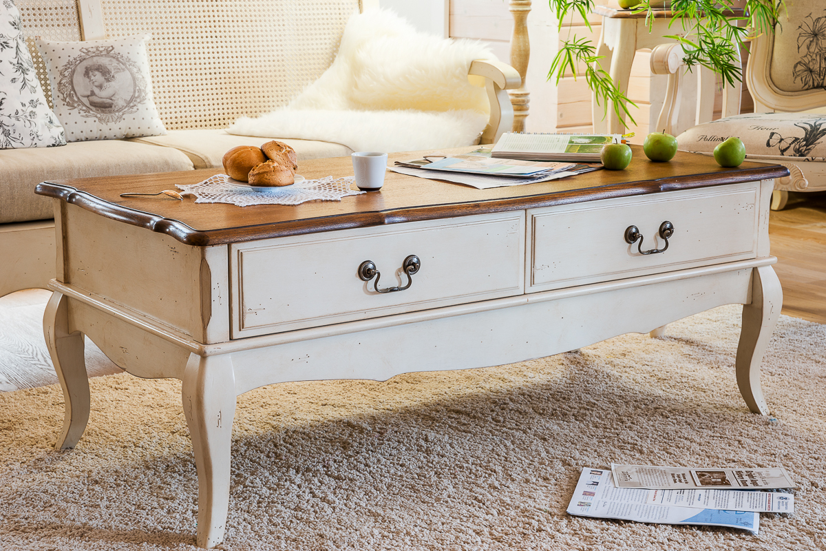 Журнальный столик белый с ящиками Mobilier de Maison ДОМАШНЯЯ ОБСТАНОВКА MOBILIER DE MAISON 017233 Белый Santreyd  - Вид №6