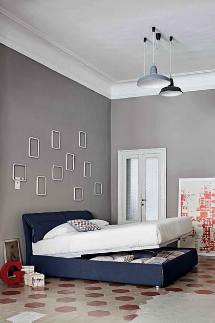 Bonaldo Двуспальная кровать со съемным покрытием с мягким изголовьем sun-id-1362275 - Вид №2