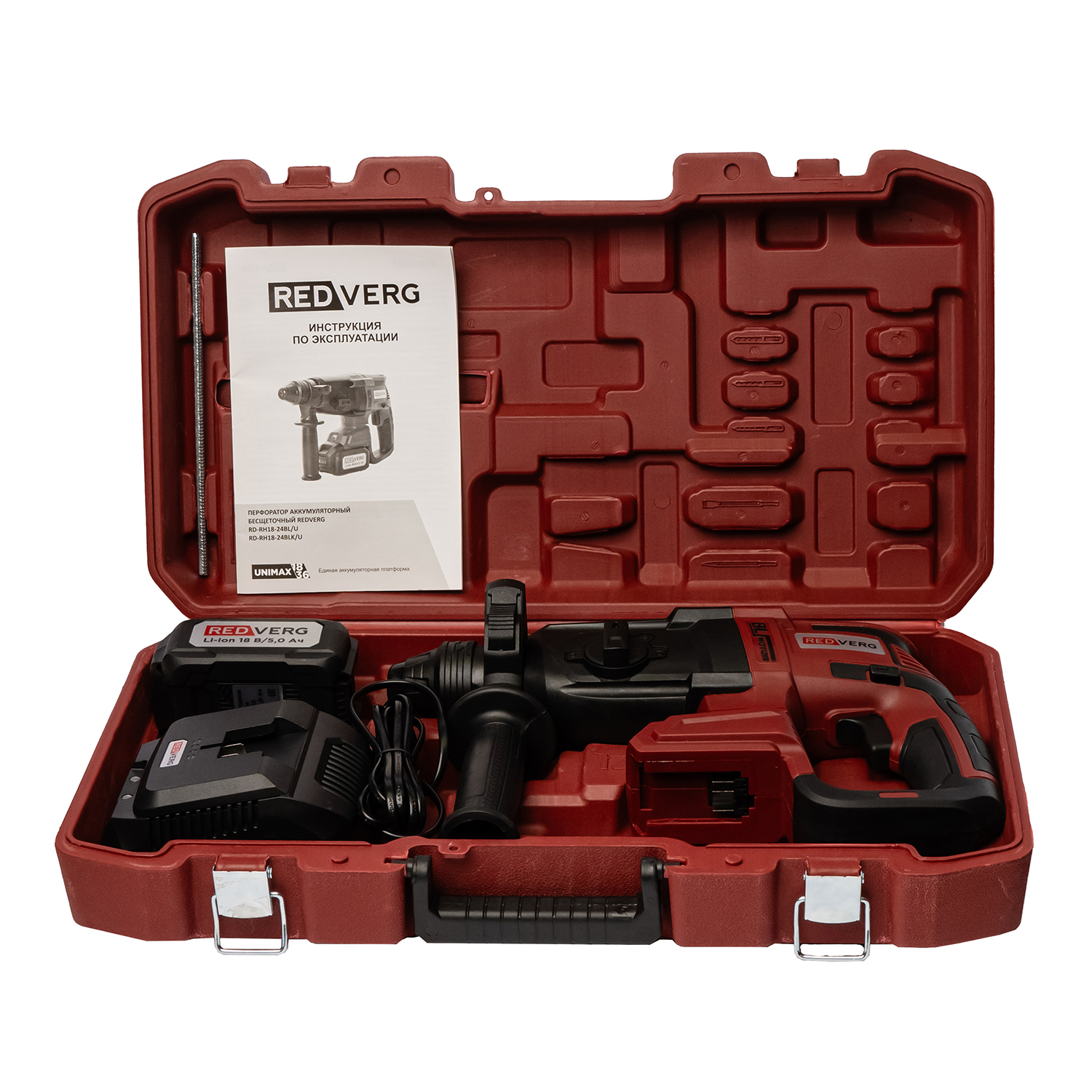 Перфоратор REDVERG RD-RH18-24BLK/U UNIMAX 18/36 5486552 STDN-0059421 - Вид №12