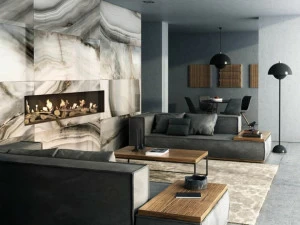 Kratki Встроенный газовый камин из стали