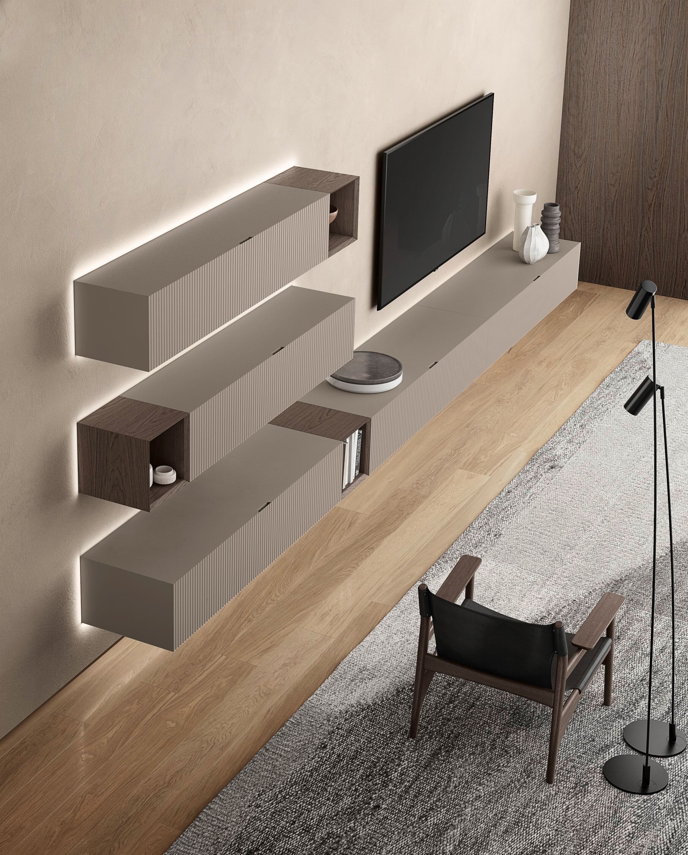 Деревянная оборудованная стена Olivieri CUBE 6 ARCH-00123672 - Вид №15