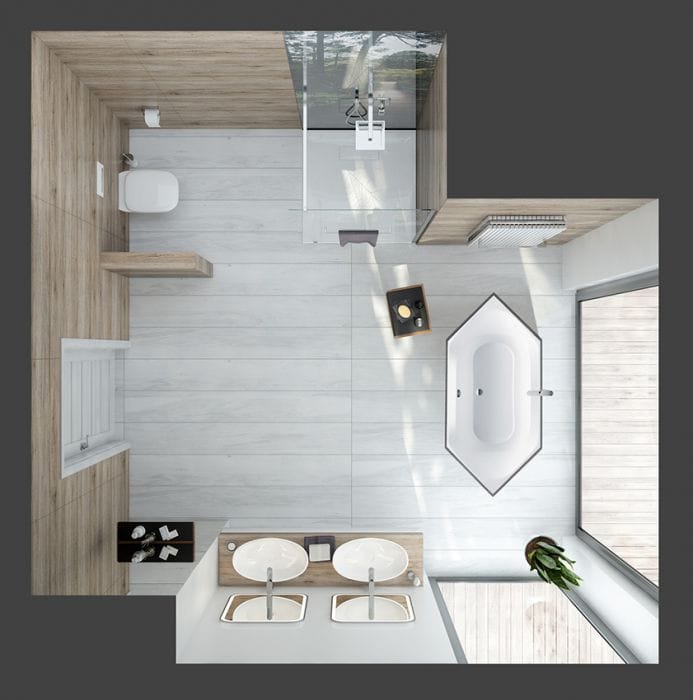 Шестиугольная ванна акриловая комната центр HOESCH Spectra ARCH-00036327 - Вид №1