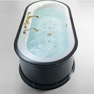Ванна отдельно стоящая с аэромассажем Yuma Style chrome 200 см