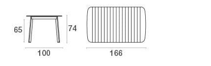 Прямоугольный стол из тикового дерева emu Shine ARCH-00002068 - Вид №1