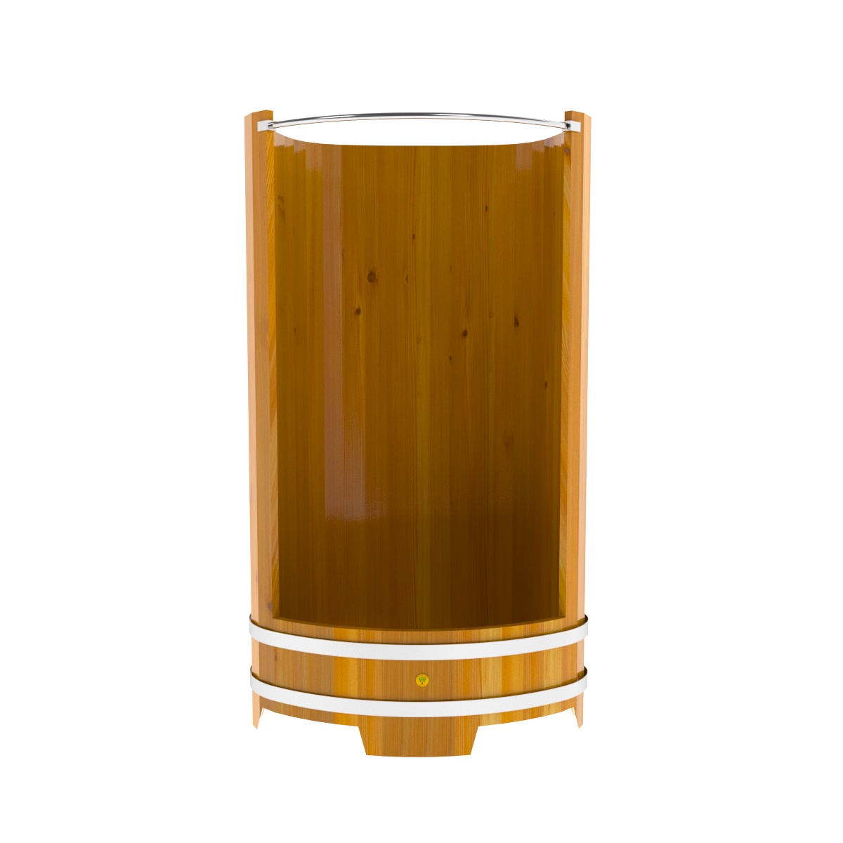 2215 Душевая кабина большая с держателем для шторки натуральная Рустик Alyarus  - Вид №2