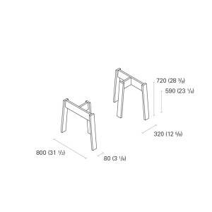 Деревянный мольберт / стол со стеклянной столешницей