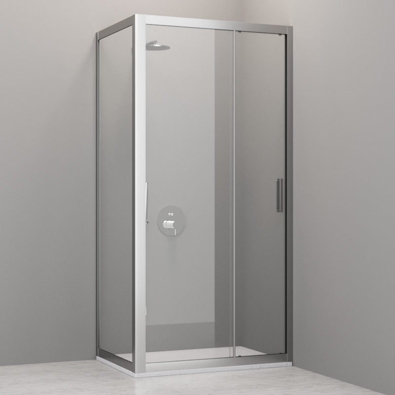 745501 Раздвижная дверь FPSC50 h2000, прозрачное стекло 6 мм, профиль хром, Kerasan Cabine doccia Италия