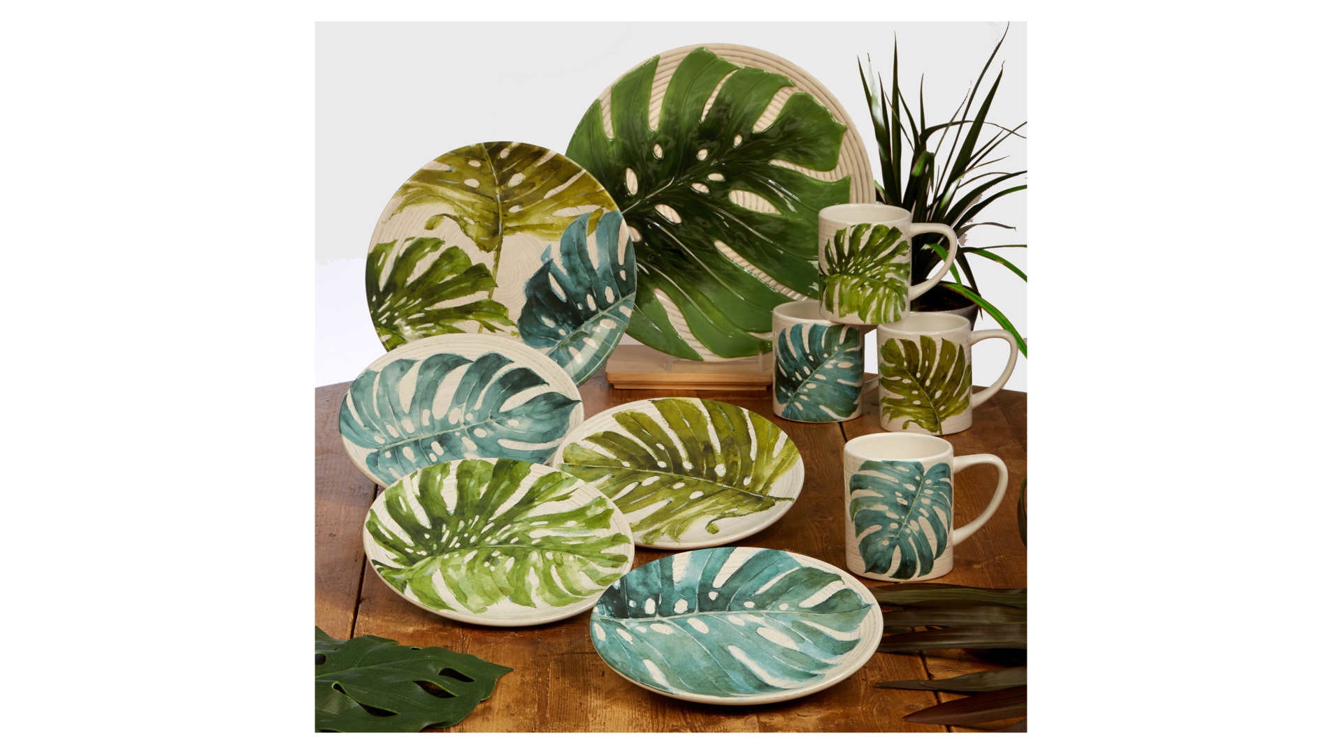 10638464 Certified International Тарелка закусочная Certified Int. Пальмовые листья 22см, керамика (в ассортименте) Керамика  - Вид №4