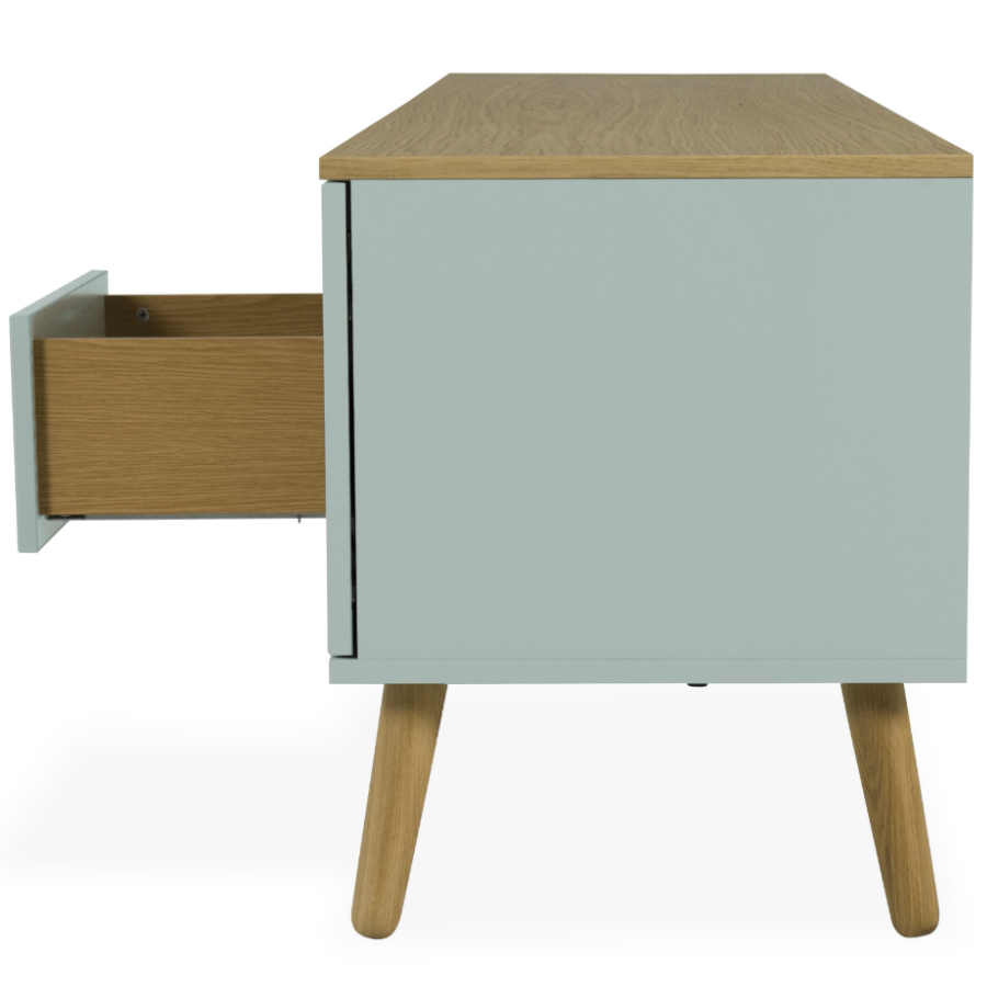 Тумба под ТВ Tenzo Dot, 54х192х43 см, дуб, светло-зеленая 1665676 - Вид №5