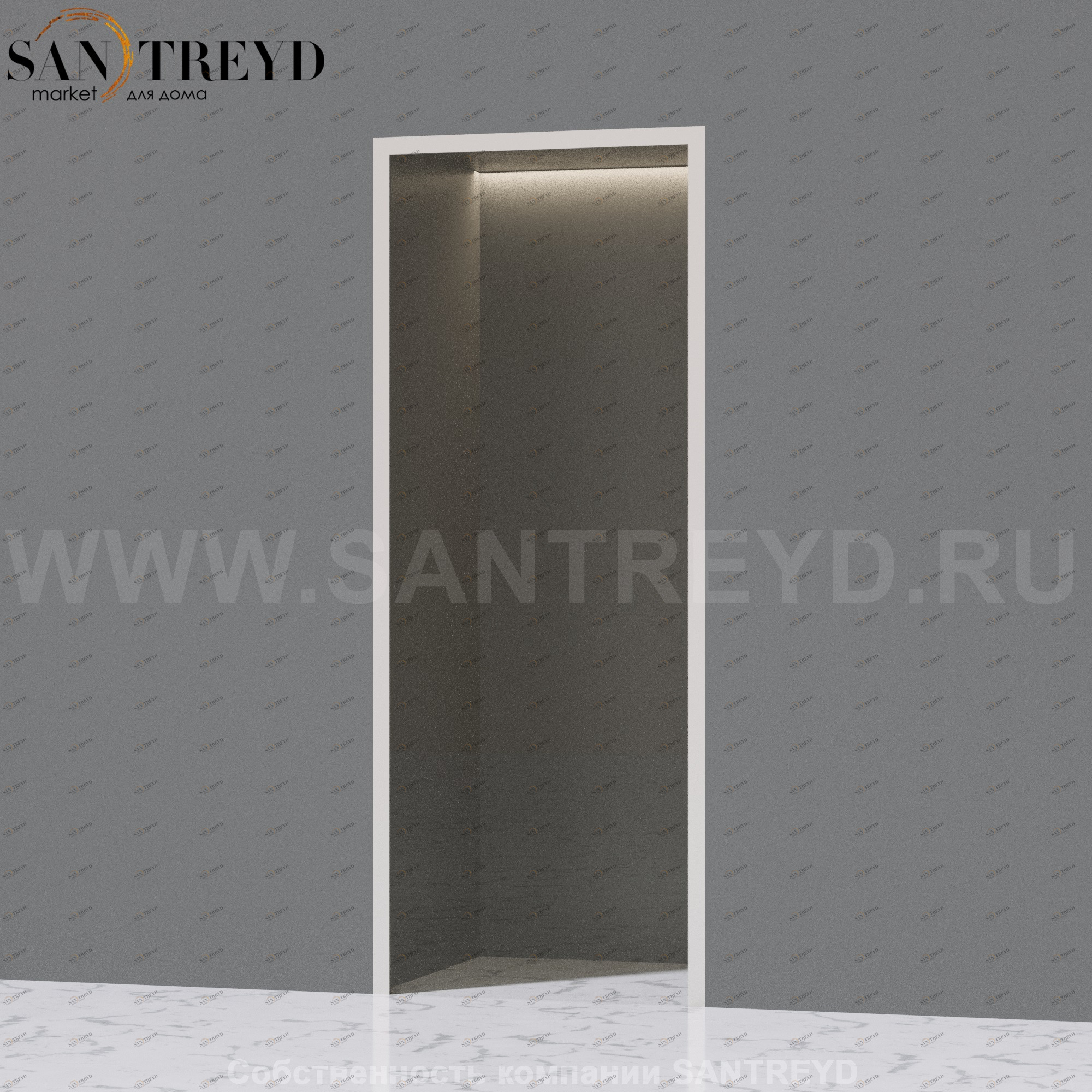 Effegibi SPAZIOFILO Стеклянная панель без порога. Размер: длина 91 см, высота 202 см SF80