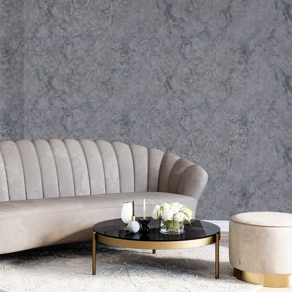 Флизелиновые обои Palitra Planet Bianca в насыщенном графитовом оттенке 89358794 STLM-0814417 - Вид №3