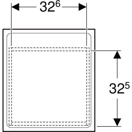 501.913.01.1 Боковой шкафчик Geberit Renova Plan с одним выдвижным ящиком Geberit  - Вид №2