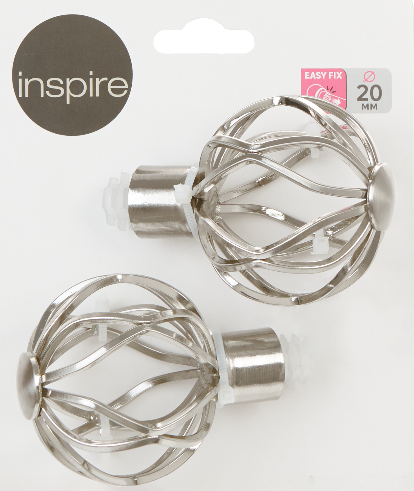 Наконечник для карниза INSPIRE металлический хром 20 см (2 шт) 85186704 STLM-0059625 - Вид №2