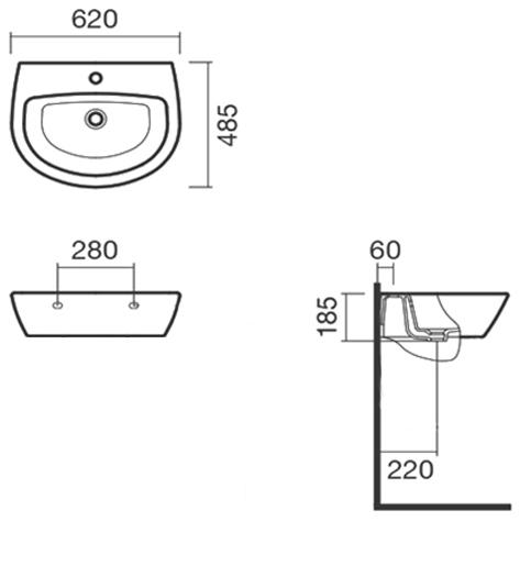 Раковина подвесная 62 Sanitana KAPA / POP ART S10078436200000  - Вид №1