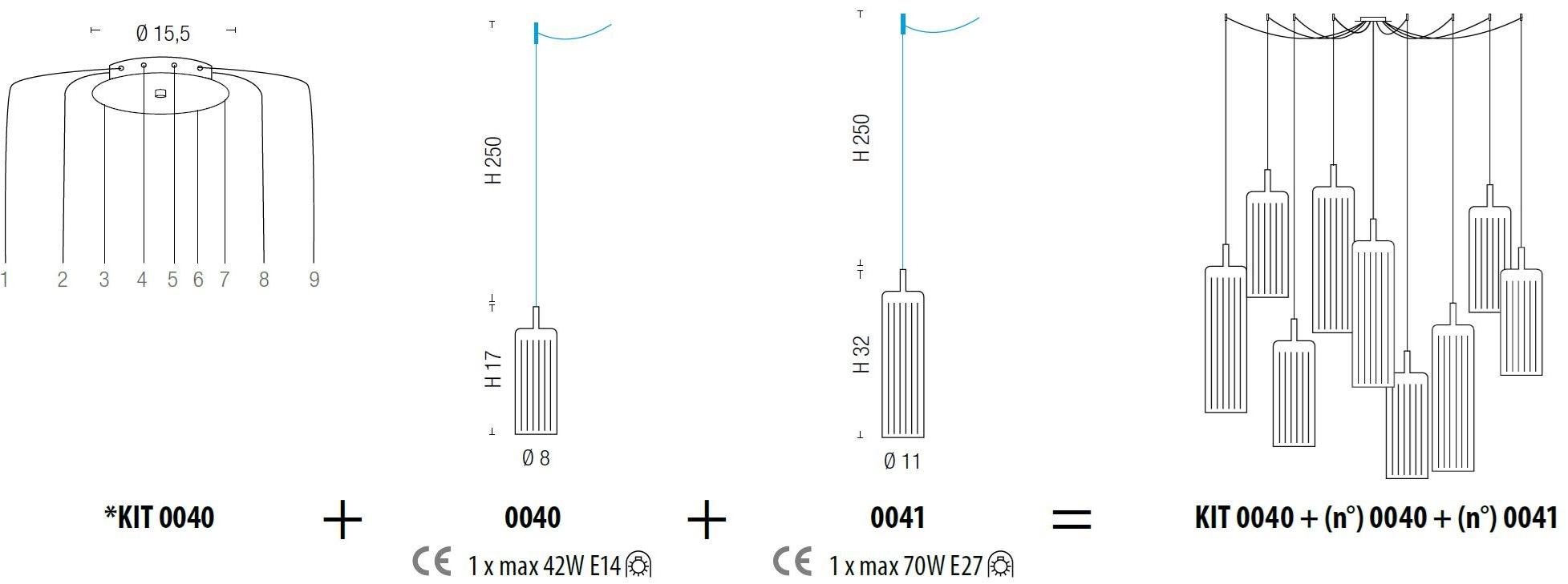 Sylcom Подвесной светильник из стекла Korinthos 0030/0031 - Вид №4