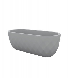 073168 Кашпо Nano матовое стальное широкое 33см Vondom Vases
