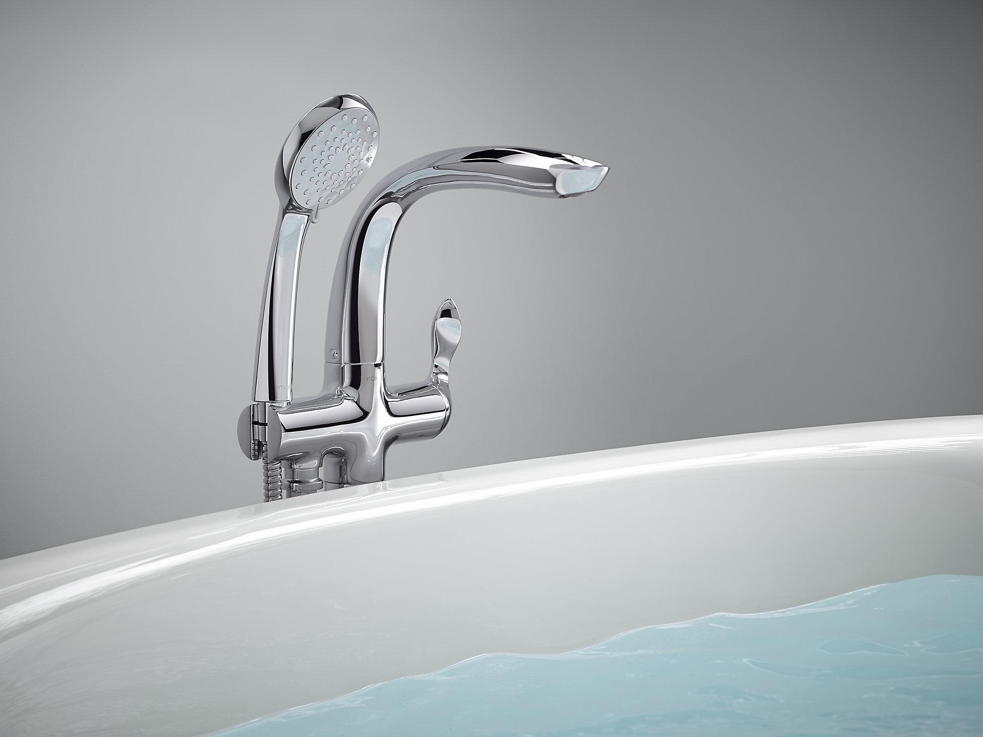 KOHLER Напольная накладка для ванны Refinia с ручным душем K-T97334-4-BN  - Вид №2