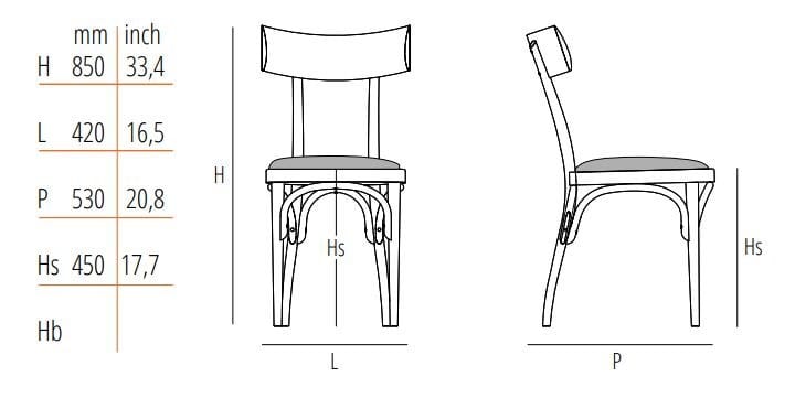 Стул из бука с мягким сиденьем Wiener GTV Design CZECH ARCH-00084158 - Вид №2