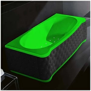 Ванна Gruppo treesse New Classic Young STA-V674C-DX-KC-ZE зелёная с аэромассажем прямоугольная правая чёрная кожа