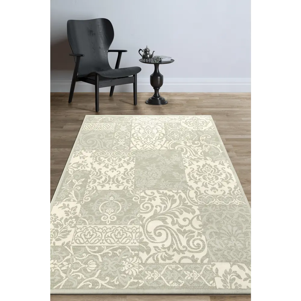 Ковер вискоза GENOVA 009/655590 65x110 см цвет серый/светло-серый RAGOLLE STLM-2064463 - Вид №5