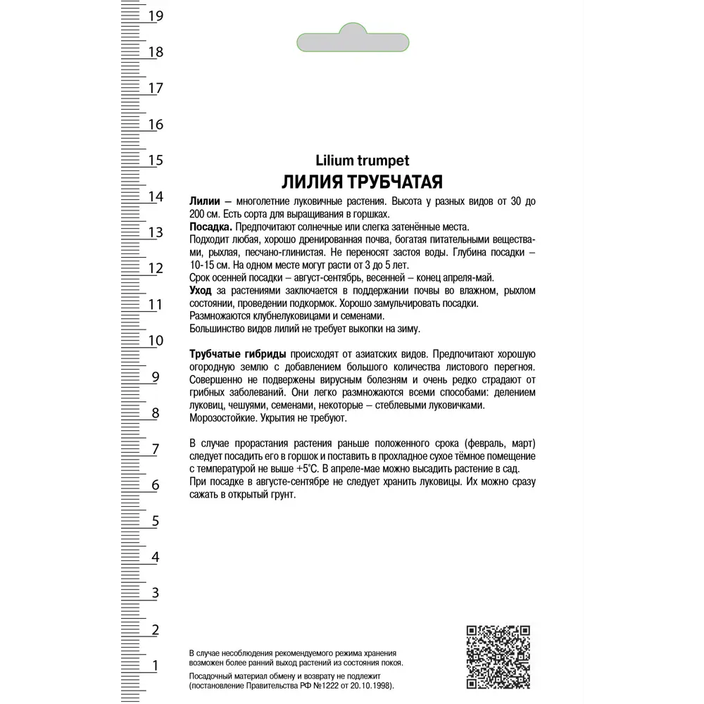 Лилия трубчатая «Йеллоу Планет», высота 50 см, 1 шт. 82000184 STLM-2091526 Santreyd  - Вид №1