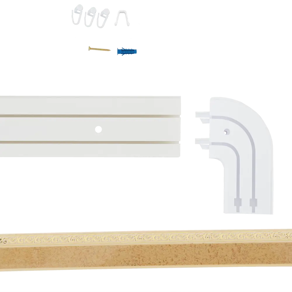 Santreyd Флора: двухрядный потолочный карниз с орнаментом, 3 м 83325290 STLM-0040475 - Вид №3