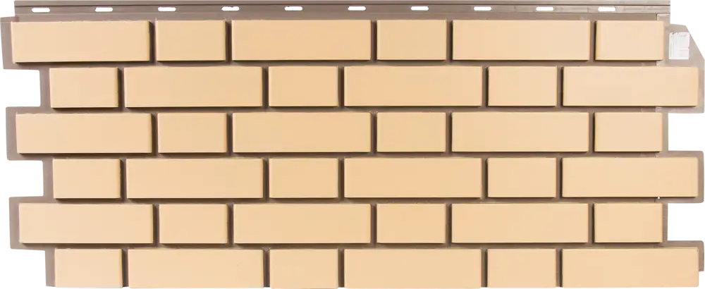 Фасадная панель FineBer «Кирпич облицовочный» желтого цвета для наружной отделки 18562511