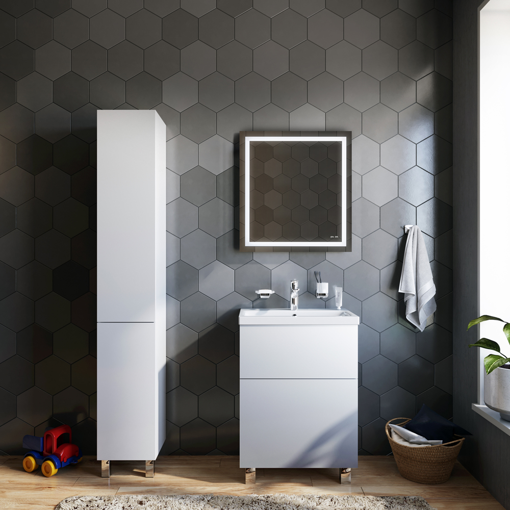 M91AMOX0651WG Универсальное зеркало настенное с контурной LED-подсветкой 65 см AM.PM Gem - Вид №1