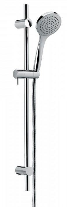 976 / PR Минималистичная скользящая шина Ø мм. 100 однофункциональный ручной душ, настенный и скользящий кронштейн из абс., ​​А также мм. Шланг с двойной блокировкой 1500, конический 1/2 дюйма. Bongio Wellness 976/PR