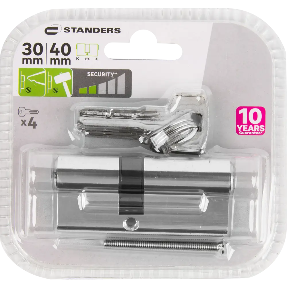 Цилиндр дверной Standers TTAL1-3040CR с хромированным покрытием 82625277 STLM-0032166 - Вид №4