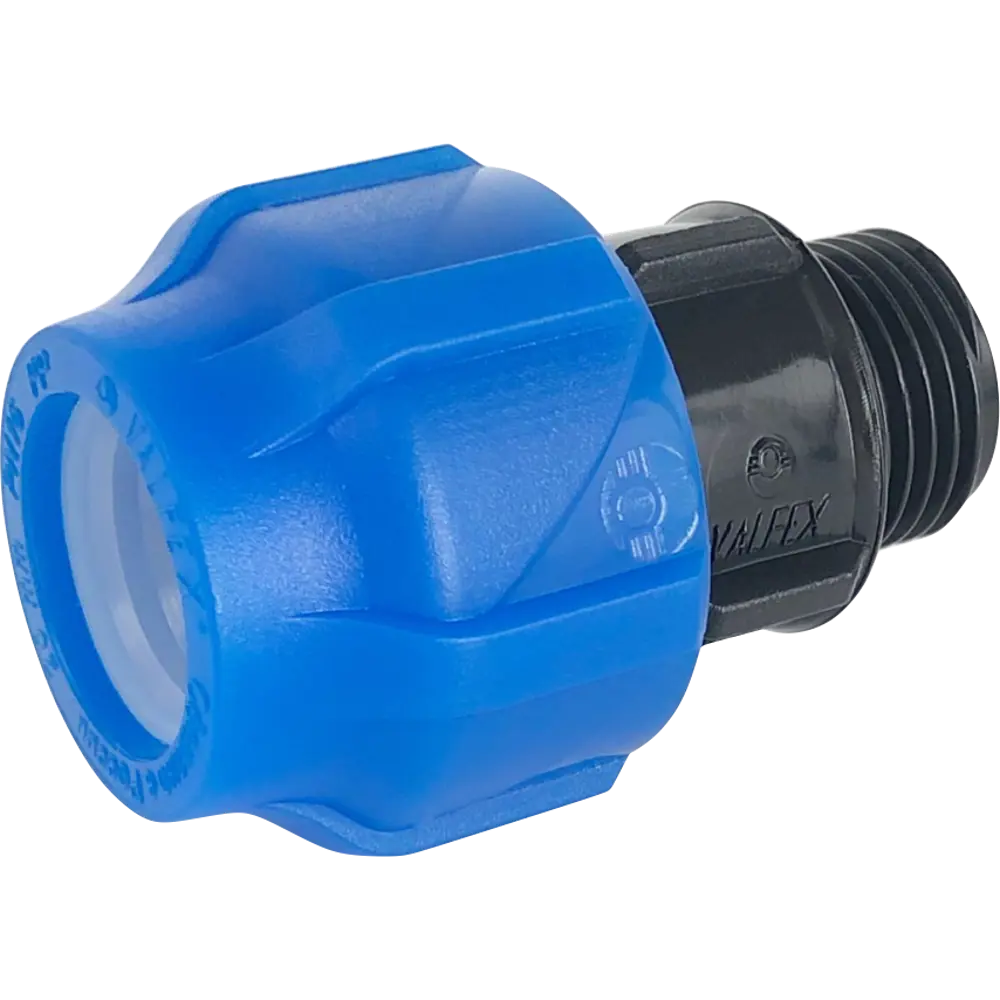 Муфта комбинированная ПНД Valfex 1 1/2"x50 мм НР STLM-2059643